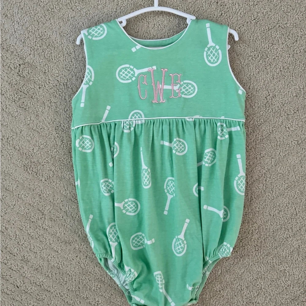 Green Tennis Racket Baby Bubble - Picture 1 of 1
